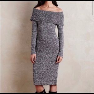 Anthropologie Moth Sojourn Long Sleeve Knit Sweater Dress
